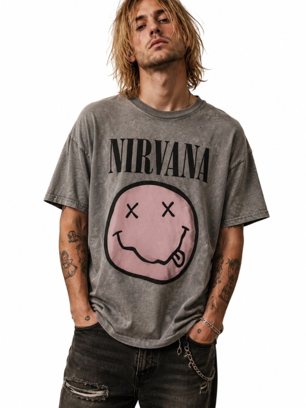 NIRVANA Shirt 1X Never Mind Gray